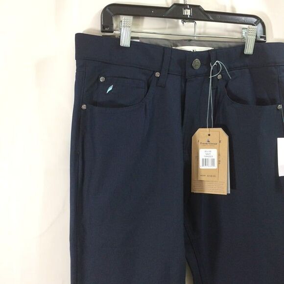 NEW Tailor Vintage Mens Pants Luxe Performance New Canaan Slim Navy 30x30 SLIM - Picture 4 of 4
